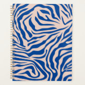 Zebra Print Blue Zebra Stripes Animal Print Planer (Vorderseite)