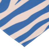 Zebra Print Blue Zebra Stripes Animal Print Tischdecke (Schrägansicht)