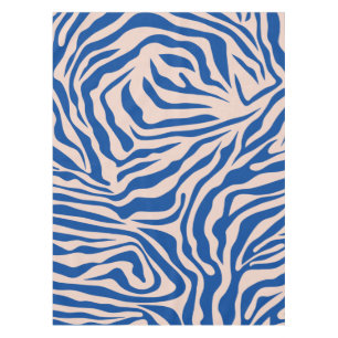 Zebra Print Blue Zebra Stripes Animal Print Tischdecke