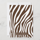 Zebra Print Brautparty Einladung (Rückseite)
