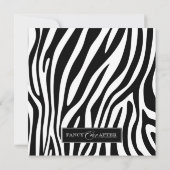 Zebra Print Brautparty Einladung (Rückseite)