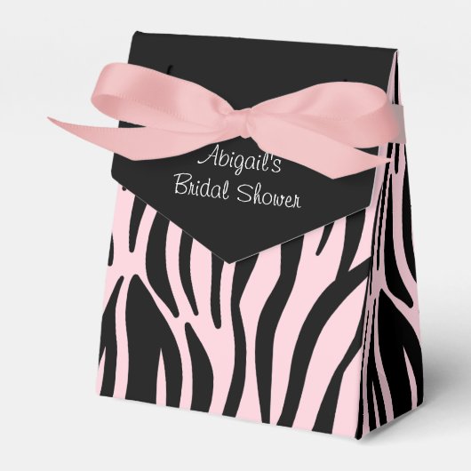 Zebra Print Brautparty Geschenkschachtel (Vorderseite)
