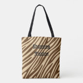 Zebra Print Brown Town Bag Tasche (Rückseite)
