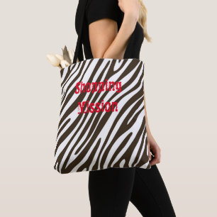 Zebra Print Brown & White Toag Tasche