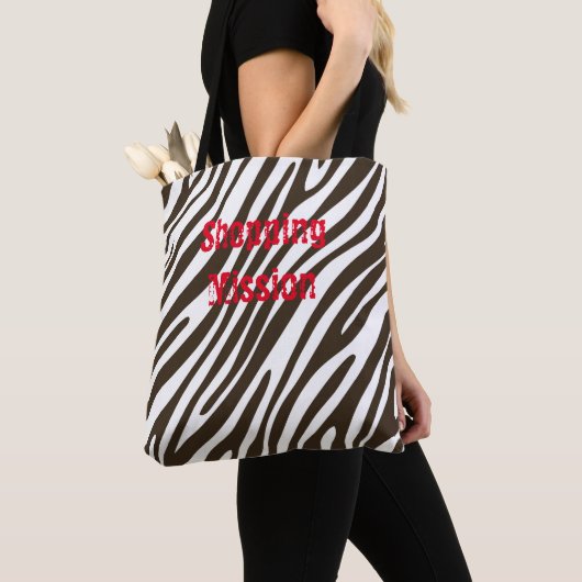 Zebra Print Brown & White Toag Tasche (Von Nahem)