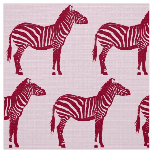 Zebra Print - Burgund und Rosa Stoff (Muster)