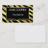 Zebra Print Business Card Visitenkarte (Vorne/Hinten)