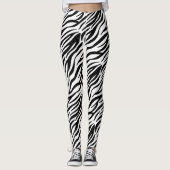 Zebra Print BW Leggings (Vorderseite)