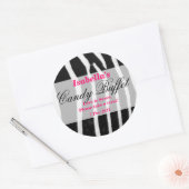 Zebra print Candy Buffet Sticker (Umschlag)
