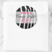 Zebra print Candy Buffet Sticker (Tasche)
