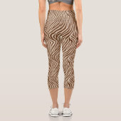 Zebra Print  Capri Leggings (Rückseite)