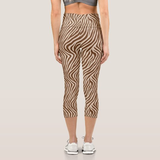 Zebra Print  Capri Leggings (Rückseite)