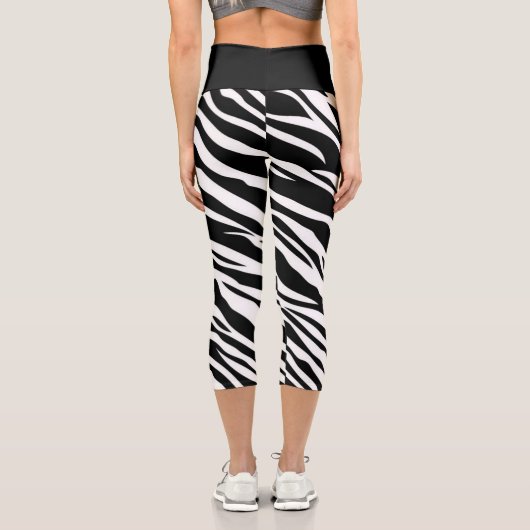 Zebra Print Capri Leggings (Rückseite)