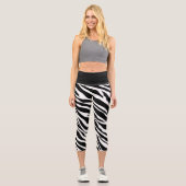 Zebra Print Capri Leggings (Vorderseite)