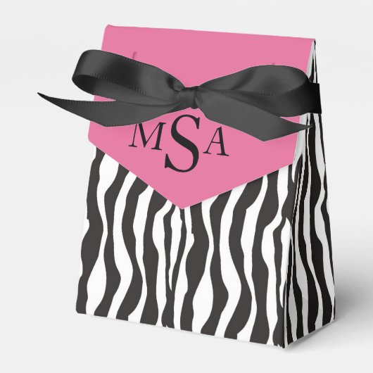 Zebra Print & Carriage Baby Dusche Geschenkboxen Geschenkschachtel (Vorderseite)