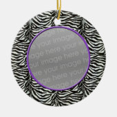 Zebra Print Chic Foto Ornamente (Vorne)