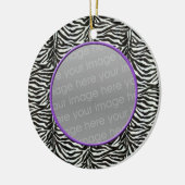 Zebra Print Chic Foto Ornamente (Links)