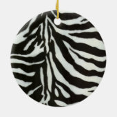 Zebra Print Chic Foto Ornamente (Hinten)