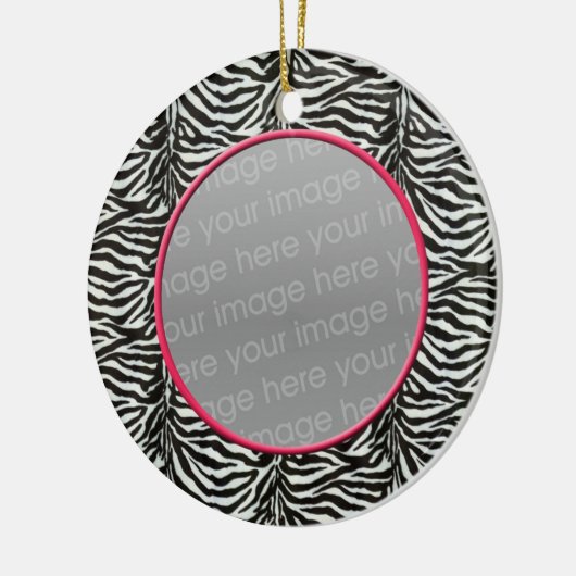 Zebra Print Chic Foto Ornamente (Links)