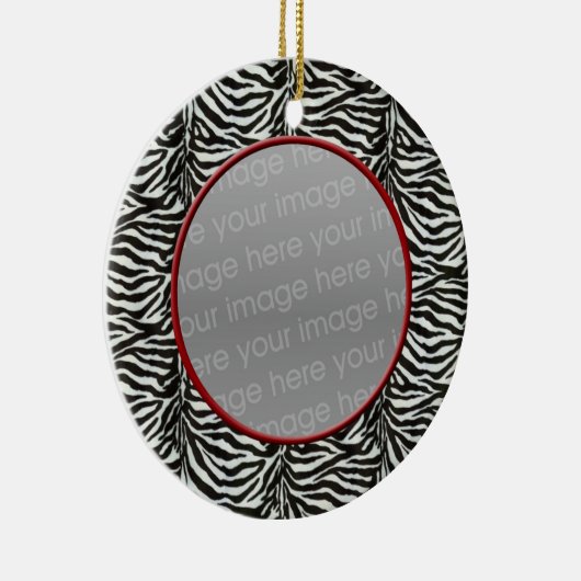 Zebra Print Chic Foto Ornamente (Rechts)