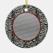 Zebra Print Chic Foto Ornamente (Vorne)