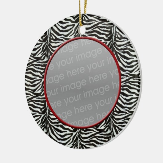 Zebra Print Chic Foto Ornamente (Links)
