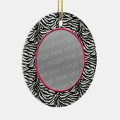 Zebra Print Chic Foto Ornamente (Rechts)