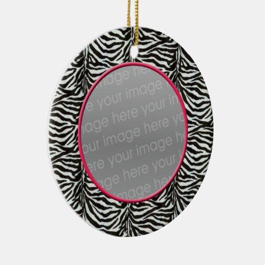 Zebra Print Chic Foto Ornamente (Rechts)