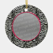 Zebra Print Chic Foto Ornamente (Vorne)