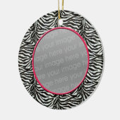 Zebra Print Chic Foto Ornamente (Links)