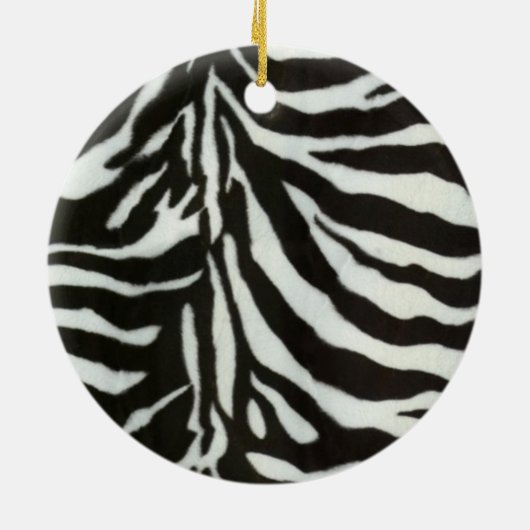 Zebra Print Chic Foto Ornamente (Hinten)