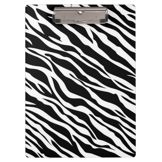 Zebra Print Clipboard Klemmbrett (Vorderseite)