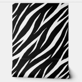 Zebra Print Cool Moderne Stilvolle Schwarz/Weiß Tapete