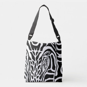 Zebra Print - Crossbody Tote Bag Tragetaschen Mit Langen Trägern