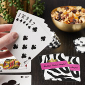 Zebra Print & Crown Ladys Spielkarten (In Situ)