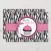 Zebra Print & Cupcake Geburtstag (Vorne/Hinten)