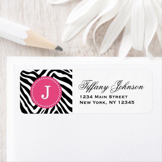 Zebra Print Custom Monogram (Insitu)