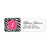 Zebra Print Custom Monogram (Vorne)