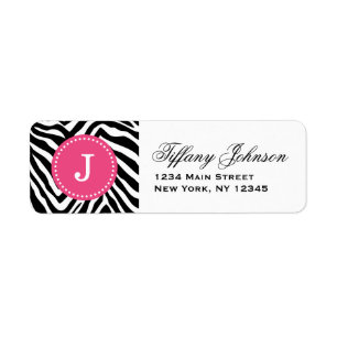 Zebra Print Custom Monogram