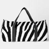 Zebra Print Cut Nähen große Duffel Tasche (Vorderseite)
