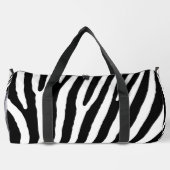 Zebra Print Cut Nähen große Duffel Tasche (Rückseite)