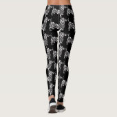 Zebra Print Dackel Leggings (Rückseite)