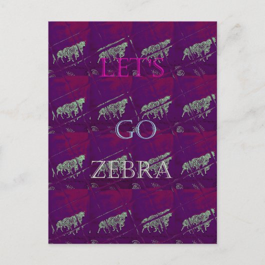 Zebra Print Décor: Ein Spaß Design Postkarte (Vorderseite)