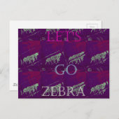 Zebra Print Décor: Ein Spaß Design Postkarte (Vorne/Hinten)
