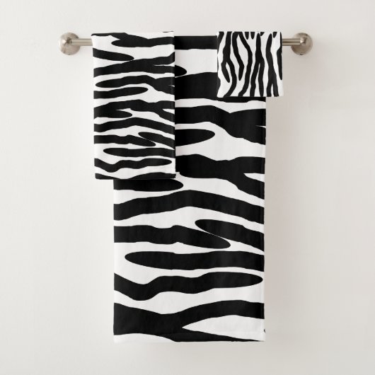Zebra Print Design Badhandtuch Set (Insitu)