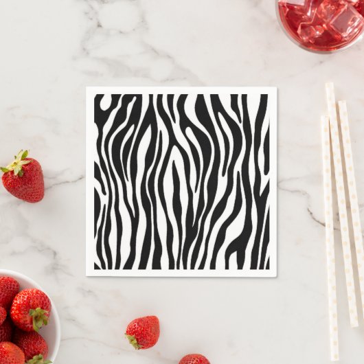 Zebra Print Design Serviette (Beispiel)