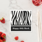 Zebra Print Designer Serviette (Beispiel)