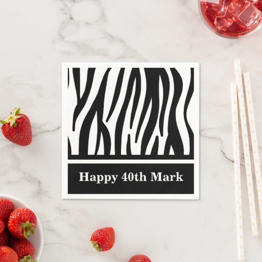 Zebra Print Designer Serviette (Beispiel)