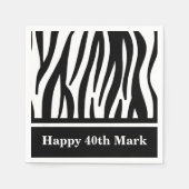 Zebra Print Designer Serviette (Vorderseite)