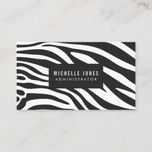 Zebra Print Designer Stylist Business Cards Visitenkarte